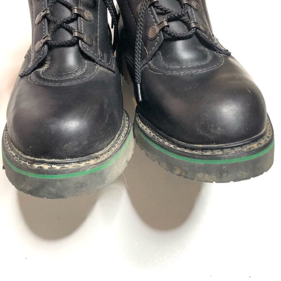 John Deere vintage black leather boots with laces - Picture 5 of 6